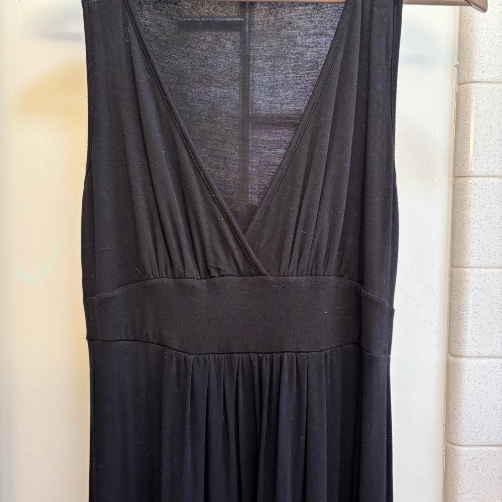 Minimalist Travel Maxi Dress Size Medium Loveappella Black Jersey Timeless Basic - Picture 5 of 9